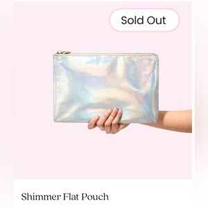 Stoney Clover Lane shimmer flat pouch
